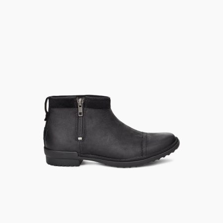 UGG Attell Black Ankle Boots for Women (BLHF29075)